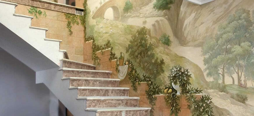 роспись стен в интерьере